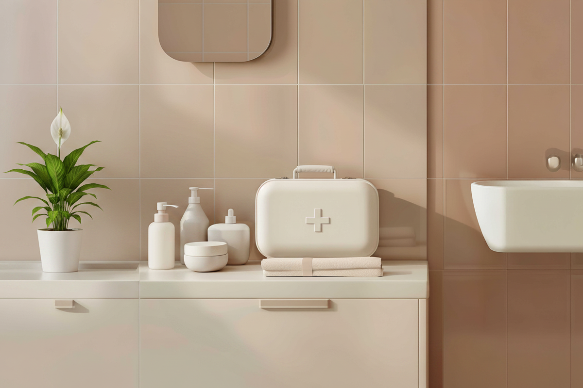 Hero with bathroom pot plant